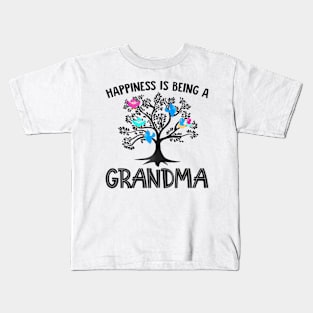 Mothers Day  Birds Happiness Is Being A Grandma Kids T-Shirt